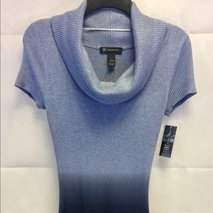 INC Light Blue, Dark Blue Sweater Dress New